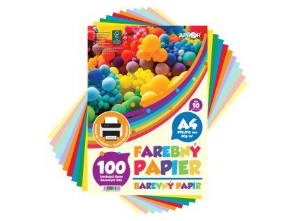 barevny papir a4 80g 100 listu 10 barev
