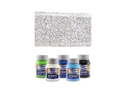 acr barva na textil 37ml metallic silver
