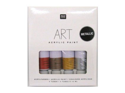 ri sada akrylovych barev metallic 4x12 ml