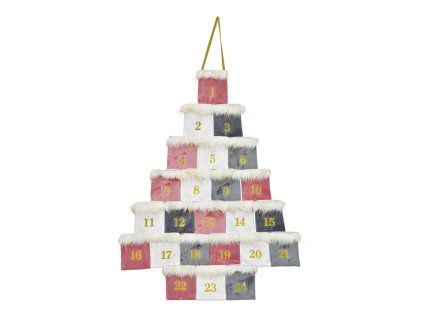 adventni kalendar textil ruzova 55x77cm