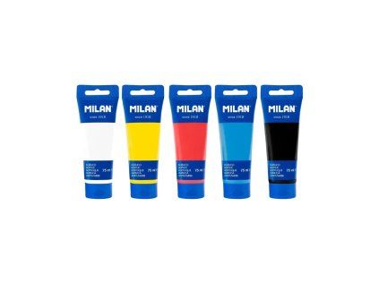 barva akrylova milan 75 ml sada 5 barev