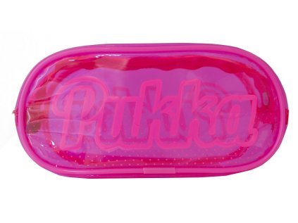 Průhledný obdélníkový penál Pukka Pad, růžový