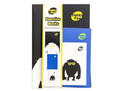 Sada 3 sešitů – formát A5, A6, A7, černo,modro,bílý