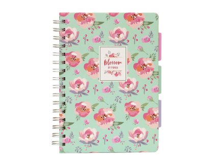 Projektový blok A5 s oddělovači, 90 listů, papír 80g, 148x210mm, linkovaný