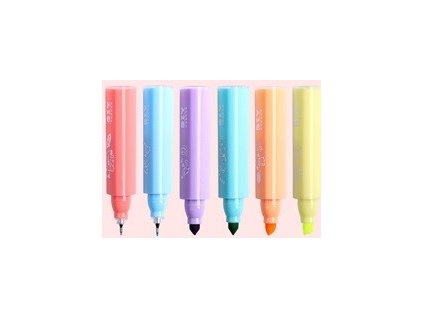 Sada mini per 6 ks - 2ks liner + 2ks fixy + 2ks zvýrazňovače