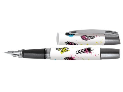 Plnící pero Campus II Coloured Feather, robusní tělo pera, inkoust modrý