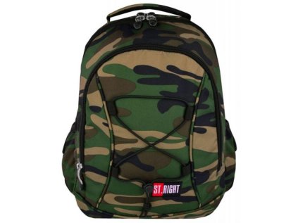 Volnočasový batoh St.RIGHT - Army, rozměry: 38 x 30 x 17 cm