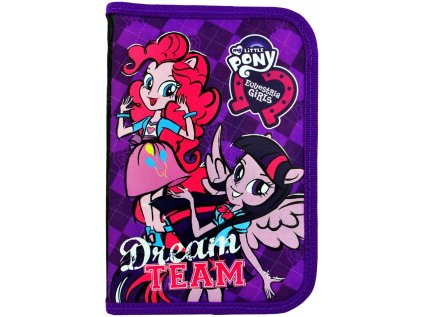 Penál jednopatrový bez vybavení My little Pony - fialový, rozměry: 21 x 15 x 4 cm