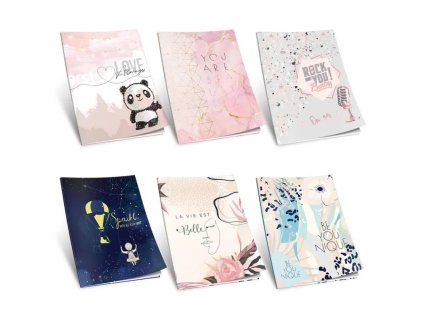 Školní sešit SHINY 52 listů, formát A5, linkovaný