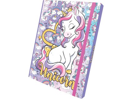 Box na sešity s gumou UNICORN A4 (315x240mm) 130gr/m2