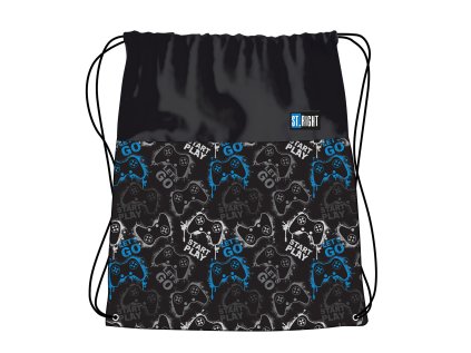 Sáček na přezůvky a cvičební úbor St.RIGHT - Gameplay, SO01, rozměry: 34 x 43 cm