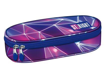 Penál oválný St.RIGHT - Neon Party, PC-01, rozměry 23 x 9,5 x 6 cm