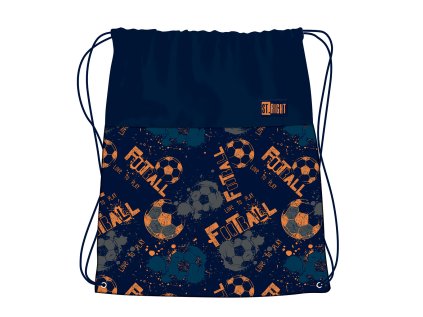 Sáček na přezůvky a cvičební úbor St.RIGHT - Soccer Balls, SO01, rozměry: 34 x 43 cm