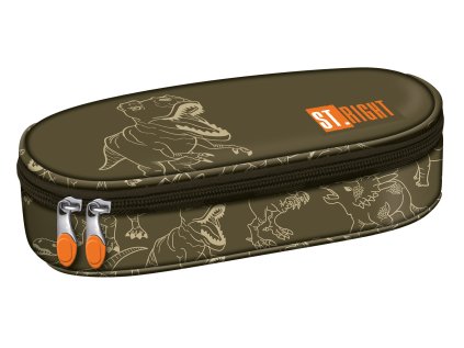 Penál oválný St.RIGHT - T-Rex Junior, PC-01, rozměry 23 x 9,5 x 6 cm