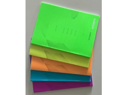 Sešit 544 NEON, formát A5, 40 listů, linkovaný, PP obal, mix 5 barev