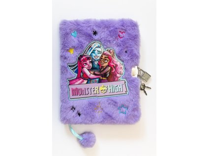 Památník/zápisník s visacím zámkem A5/96 listů Monster High, linkovaný