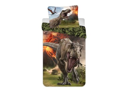 JERRY FABRICS Povlečení Jurský Svět Volcano Bavlna, 140/200, 70/90 cm