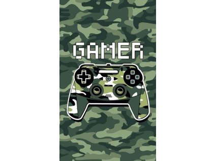 DETEXPOL Dětský ručník Gamer Army Bavlna - Froté, 50/30 cm