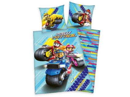 HERDING Povlečení Paw Patrol motorky Bavlna, 140/200, 70/90 cm