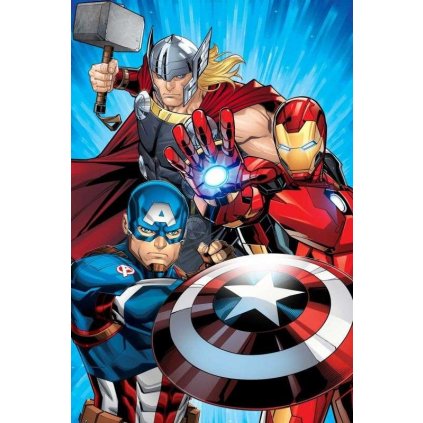 JERRY FABRICS Deka mikroflanel Avengers Heroes 02 Polyester, 100/150 cm