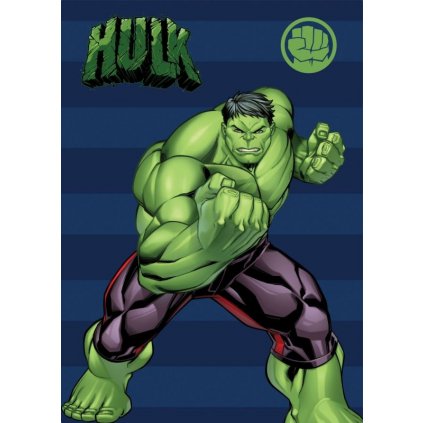 FARO Fleece deka Avengers Hulk Polyester, 100/140 cm