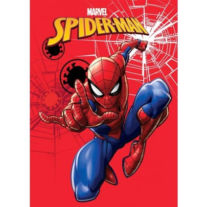 FARO Fleece deka Spiderman red Polyester, 100/140 cm