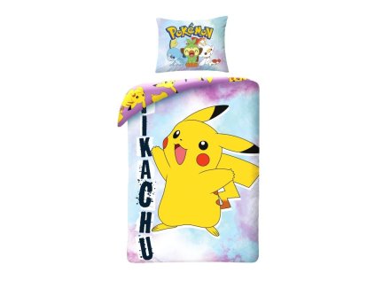 HALANTEX Povlečení Pokémon Pikachu Smile Bavlna, 140/200, 70/90 cm