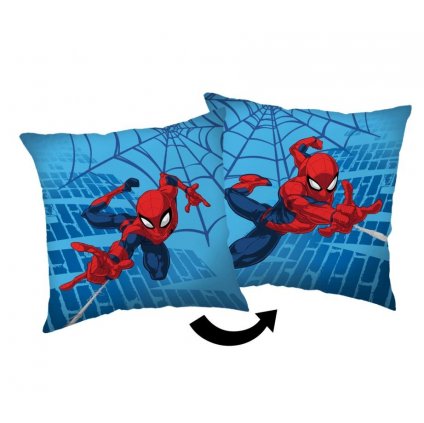 JERRY FABRICS Mikroplyšový povlak na polštářek Spiderman Blue 05 Polyester, 40/40 cm