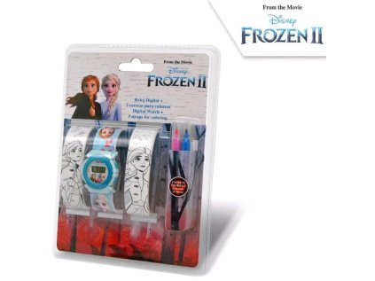 SOUPRAVA HODINKY A PÁSKY K VYBARVENÍ FROZEN (Velikost uni)