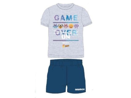 PYŽAMO GAME OVER em 003 šedo - tm. modré (Velikost 4)