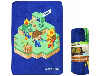 FLÍSOVÁ DEKA MINECRAFT (Velikost uni)
