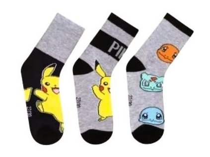 SADA 3 KS PONOŽKY POKÉMON