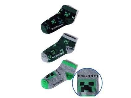 SADA 3 KS PONOŽKY MINECRAFT (Velikost 23-26)