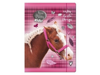 21359 42713 spisova slozka desky na sesity a4 kone nice and pretty kids ruzova