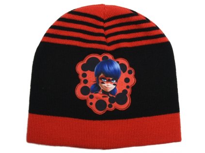 DÍVČÍ ZIMNÍ ČEPICE LADYBUG, KOUZELNÁ BERUŠKA černá (Velikost 52/54)