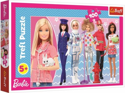27729 60909 puzzle barbie muzes byt kym chces 100 dilku