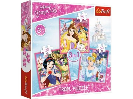 29130 64479 disney princess kouzelny svet puzzle 3 v 1 mix 20 36 50 dilku