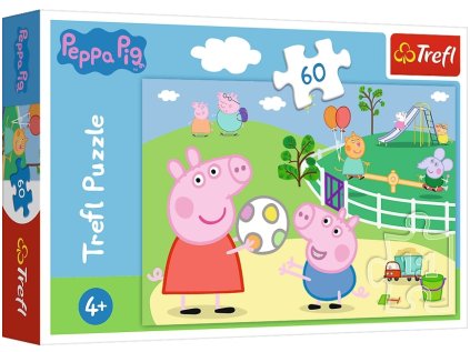 PUZZLE PRASÁTKO PEPPA PIG ZÁBAVA S PŘÁTELI 60 dílků