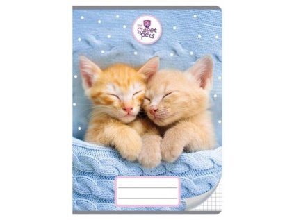 29793 66076 skolni sesit a5 sweet pets kocky ctvereckovany