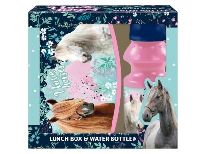 31500 71644 kone i love horses lunch sada box na svacinu a lahev na piti darkove baleni