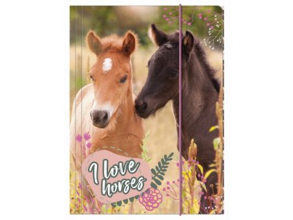 31957 72988 spisova slozka desky na sesity a4 kone i love horses