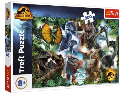 32559 74535 puzzle jursky park oblibeni dinosauri 300 dilku