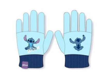 DĚTSKÉ RUKAVICE UNISEX DISNEY STITCH světle modré (Velikost uni)