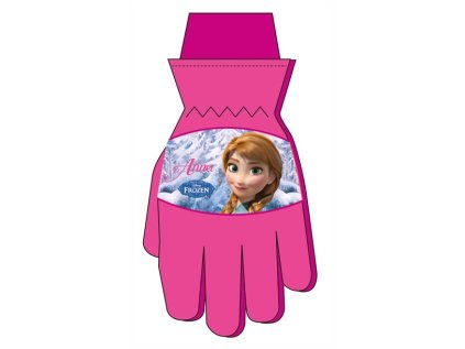 DÍVČÍ ZIMNÍ LYŽAŘSKÉ RUKAVICE DISNEY FROZEN růžové (Velikost 12/14 let)