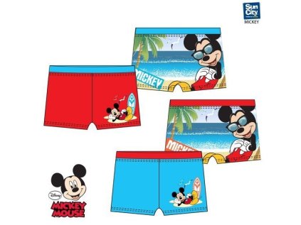 CHLAPECKÉ PLAVKY BOXERKY DISNEY MICKEY MOUSE červené (Velikost 128)