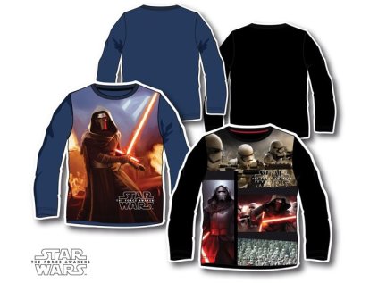 CHLAPECKÉ TRIČKO STAR WARS DLOUHÝ RUKÁV modré (Velikost 104)