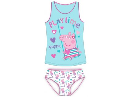 DÍVČÍ SPODNÍ PRÁDLO PRASÁTKO PEPPA PIG modré (Velikost 110/116)