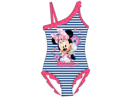 DÍVČÍ JEDNODÍLNÉ PLAVKY MINNIE MOUSE modré (Velikost 116/122)