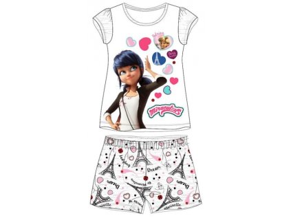 DÍVČÍ LETNÍ PYŽAMO LADYBUG, KOUZELNÁ BERUŠKA šedé (Velikost 116)