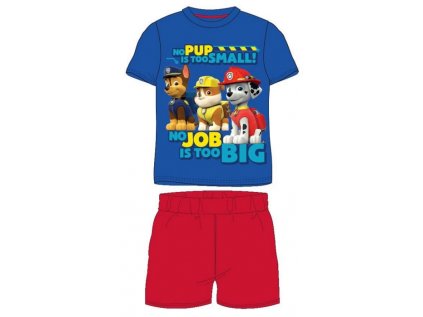 CHLAPECKÉ LETNÍ PYŽAMO PAW PATROL modročervené (Velikost 98)